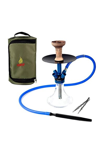 luxurianthome Kefo Armadillo 4 çıkışlı sırt çantalı tam takım Nargile Mavi Renk