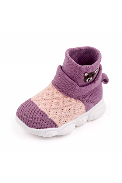 Superbaby Mocasini inalti in nuante de lila - Ursulet