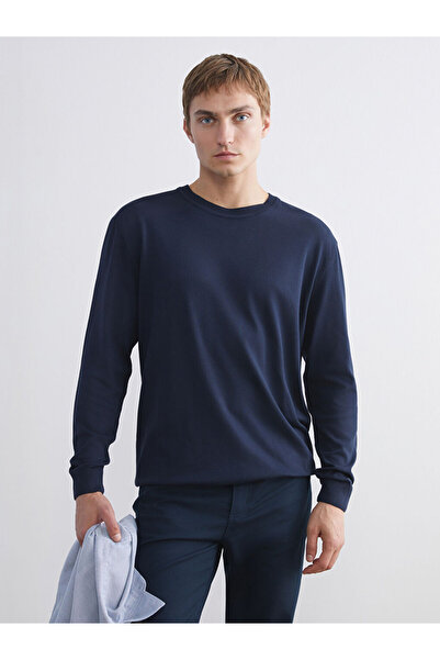 LC Waikiki Синій велосипедний комір чоловічий трикотажний светр