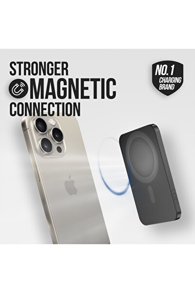 RONIC X iCharge Wireless Slim MagSafe Power Bank 5000 mAh (MagSafe 15W, USB-C) - Black