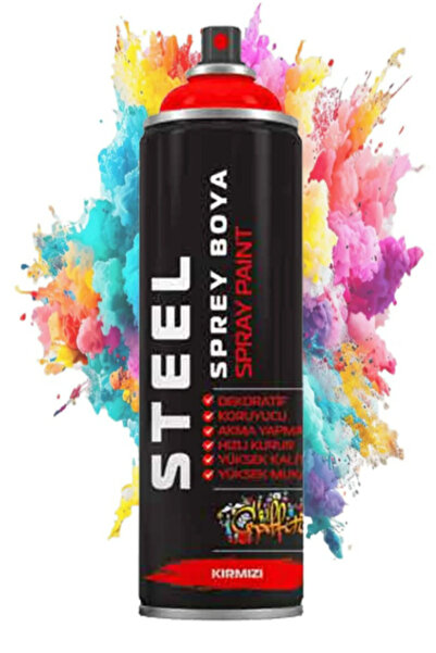 Minopi Kırmızı Sprey Boya 200 ml Hızlı Kuruyan Renkli Profesyonel Ahşap Plast...