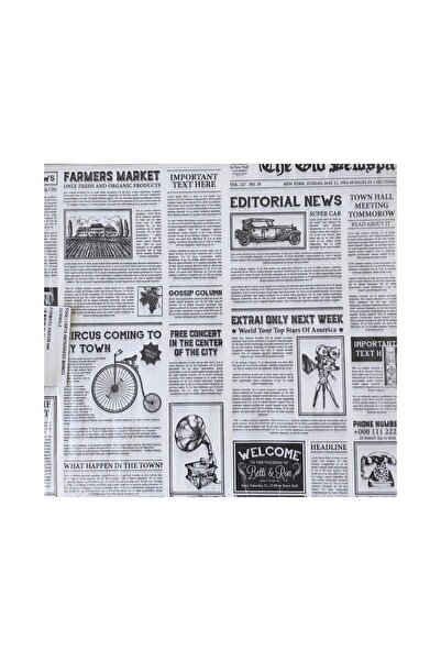 Neste Greaseproof food wrapping paper, white, newspaper print, 40g, 500 sheets/pack, Neste®, 25x25 cm