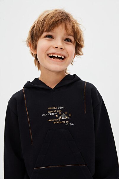 NK Boy's Shape Hooded Sweatshirt 8-14 Years Old Navy Blue