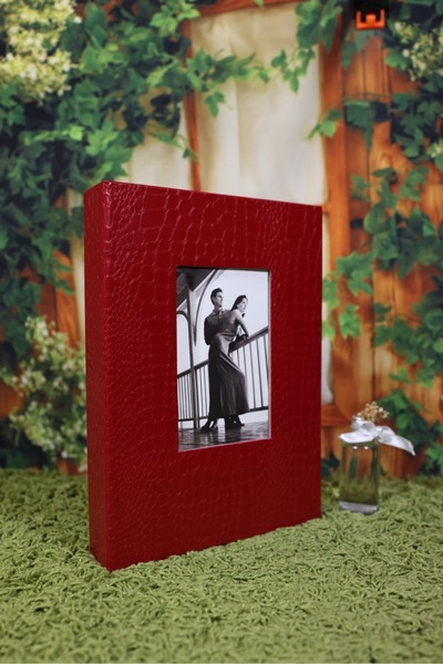 Angelphoto 13x18cm 200'lük Deri Fotoğraf Albümü Kırmızı