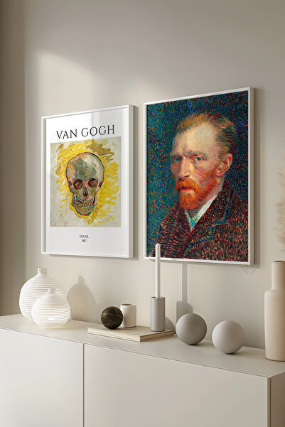 Basquiart Set de 2 postere cu ramă albă Van Gogh, Setul de picturi nr:38