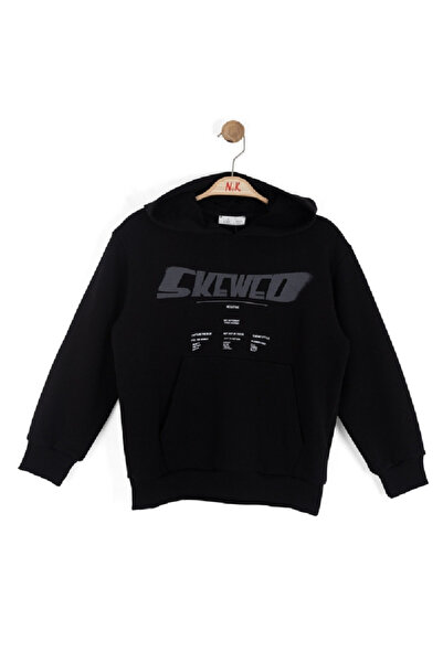 NK Boy's Focus Hooded Sweatshirt 8-14 Years Old Black