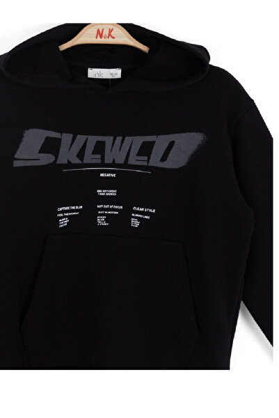 NK Boy's Focus Hooded Sweatshirt 8-14 Years Old Black