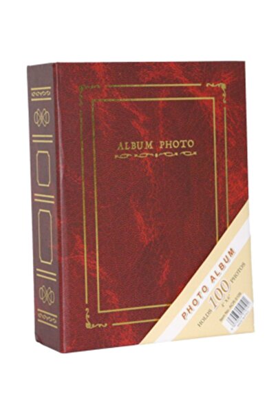 NRCN ألبوم صور 100 قطعة من القماش "بورجوندي" 10x15 سم