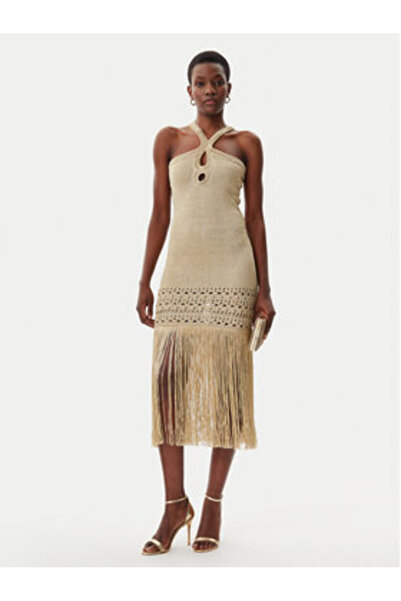Simona Corsellini Γυναικείο Πλεκτό Φόρεμα P25CPABO0401 Μπεζ