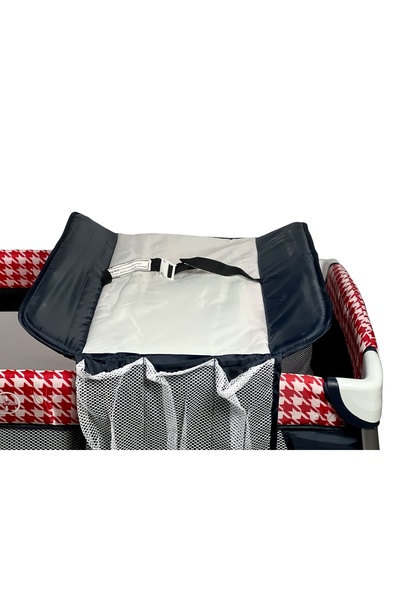 ALBADER Baby Playpen Two-Level, Baby Crib and Playpen with Changing Table, Foldable Portable Baby Bed