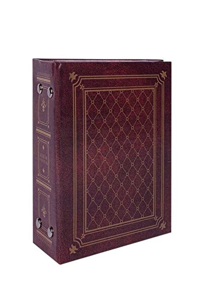 NRCN ألبوم صور بمظهر جلدي - 10x15 أحمر كلاريت