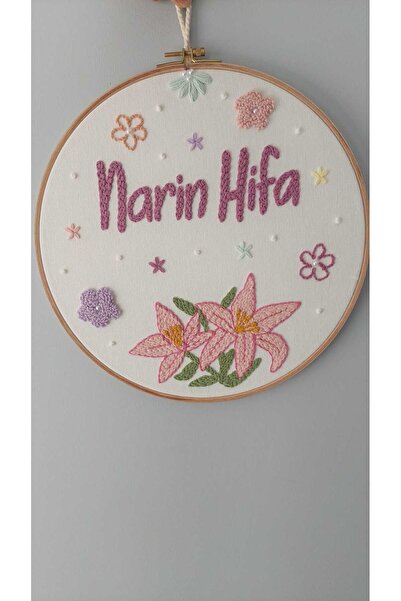 Glow Bebek kapı süsü,hastane kapı süsü,30 cm,punch nakışlı,isimli kapı süsü h...