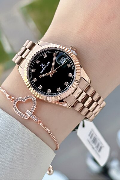 Daniel Klein Rose Renk Hediye Paketli Kadın Kol Saati ve Hediye Bileklik