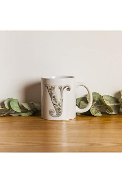 Kupa كوب بحرف Y، مونوغرام 330 مل – تصميم باروكي منحوت