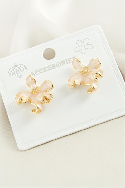 Marsilyan Flower Enamel Metal Earrings