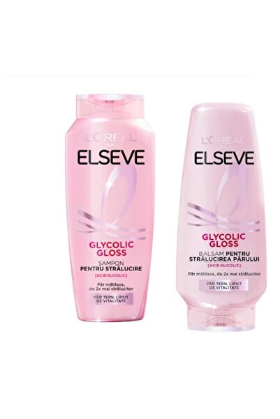 L'Oreal Paris Pachet Sampon si Balsam Elseve Glicolic Gloss 250 ml, 200 ml