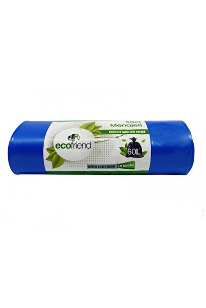 Ecofriend Set 10 Saci menajeri Ecofriend, 60L, 15 buc, albastru