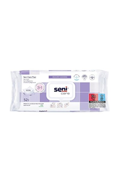 Seni 3 x Șervețele umede Maxi Delicate Cleansing Care 52 buc