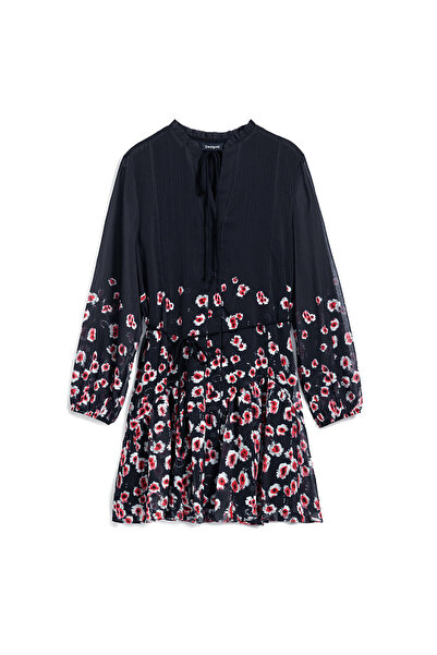 Desigual Γυναικείο Φόρεμα-Πουκάμισο 25SWVW31 Μαύρο