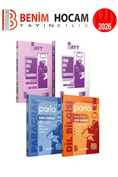 Benim Hocam Yayınları 2026 Ayt Edebiyat Ders Notları Soru Bankası ve Parla Di...