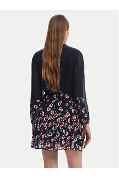 Desigual Γυναικείο Φόρεμα-Πουκάμισο 25SWVW31 Μαύρο