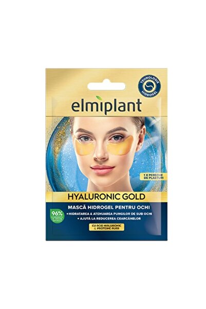 ELMIPLANT Pachet 3 X Masca Hydrogel Pentru Ochi Hyaluronic Gold 5g