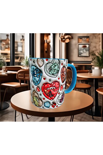 Mugs and love ARABALAR CARS baskı porselen kupa