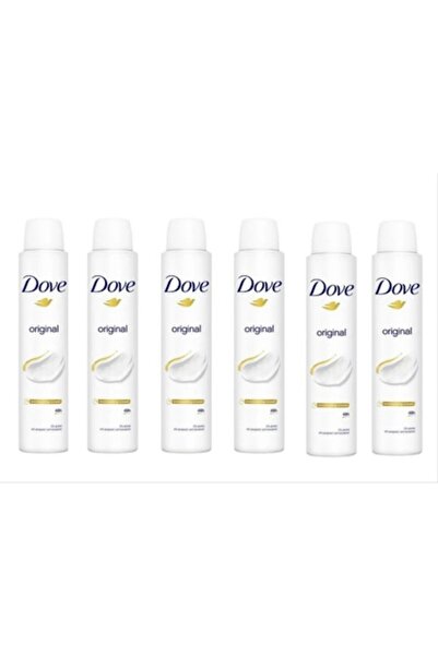 Dove Set 6 x Deodorant Original pentru femei, 1/4 crema hidratanta, 48h protectie, 200 ml