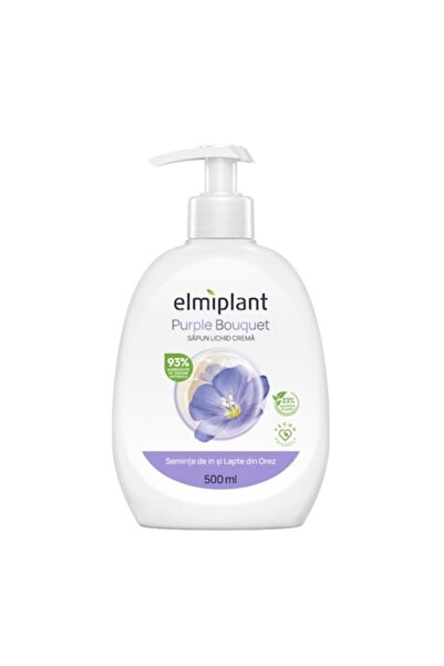ELMIPLANT Set 3 x Săpun lichid, Elmiplant, Semințe de in și Lapte de orez, 500 ml