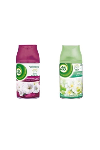 Columna Com Air Wick Flori Albe 250 ml + Pachet Spray Satinat Smooth și Crin Lunar 250 ml