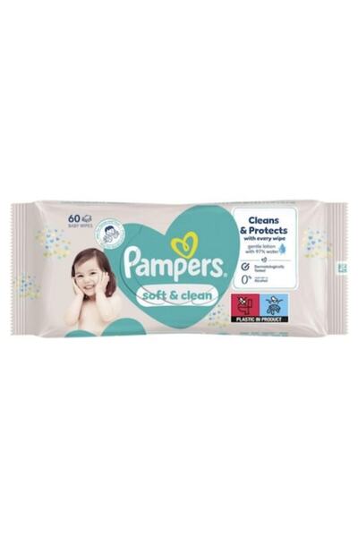 Pampers Șervețele umede moi și curate pentru bebeluși - 60 buc (pachet de 12)