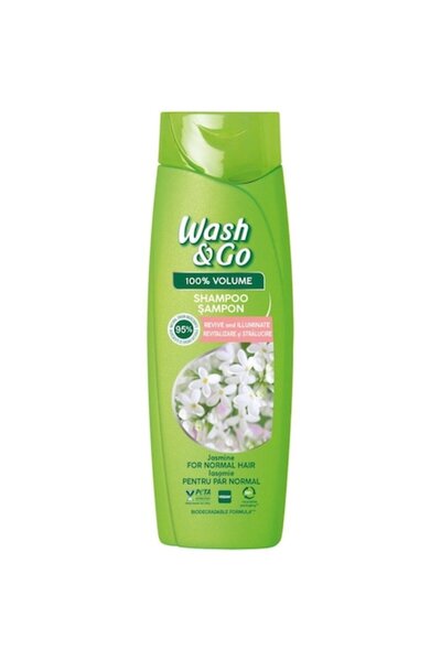 Wash and Go Set 3 x Șampon Wash&Go cu extract de iasomie, pentru păr normal, ...
