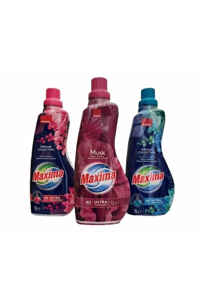 Sano Pachet 3 x Balsam rufe Maxima 1 L Blue Blossom, Soft Silk, Musk, 3 x 40 spalari