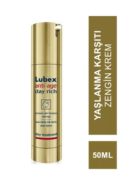 Lubex Kırışıklık Görünümünü Azaltıcı Cilt Bariyerini Güçlendirici Anti Age Day Rich Gündüz Kremi 50ml