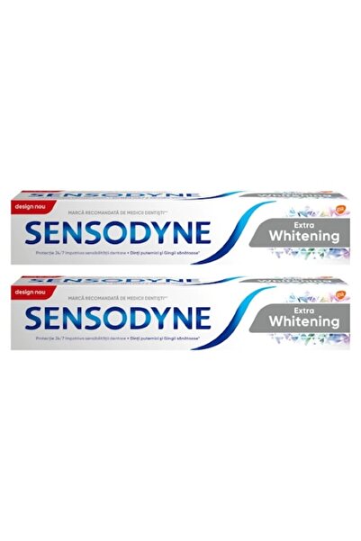Sensodyne Pachet 2 x Pasta de Dinti Extra Whitening, pentru Dinti Sensibili, 100 ml