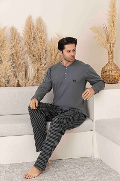 İYİBU Father and Son Matching Pajamas Set – Cotton Comfortable Long Sleeve Winter Wear