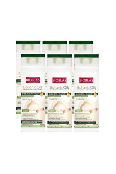 Bioblas Set 6 x Șampon anticădere cu extract de usturoi pentru toate tipurile de păr, 360 ml