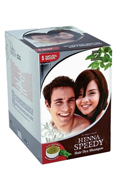 Henna Speedy Hair Dye Shampoo Natural Brown 12 X 30ml