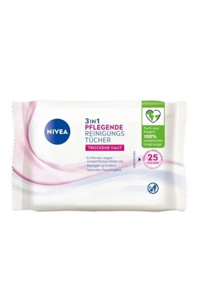 NIVEA Pachet 3 X Servetele Umede Demachiante Caring 25buc 3in1