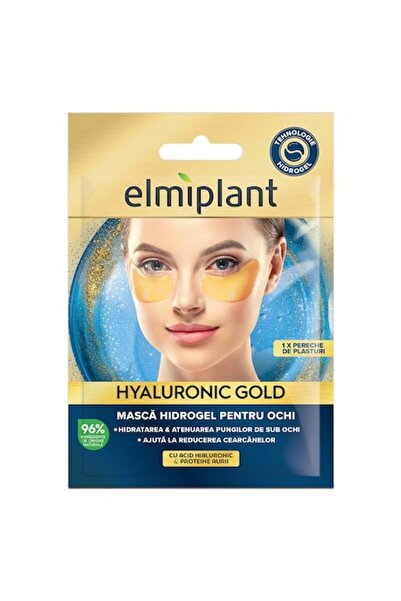 ELMIPLANT Set 4 x Masca Hidrogel pentru Ochi Hyaluronic Gold