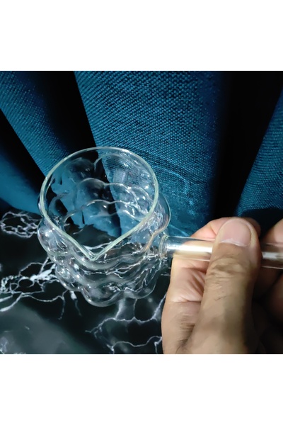 ORTAKÖY CENNETİ Heat-Resistant Glass Coffee Pot Grape Model 400 Cc Volume Height 9 cm Mouth 7 cm Handle 10 cm