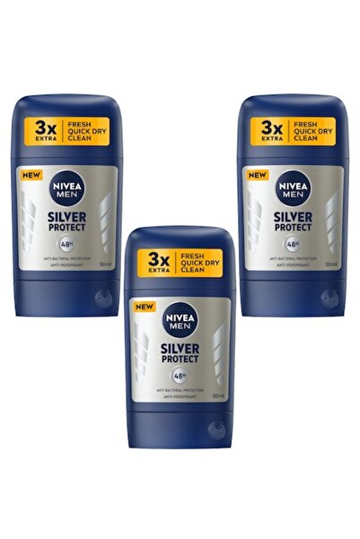 NIVEA Set 3 antiperspirants, Nivea, Silver Protect, 48h protection, 50ml