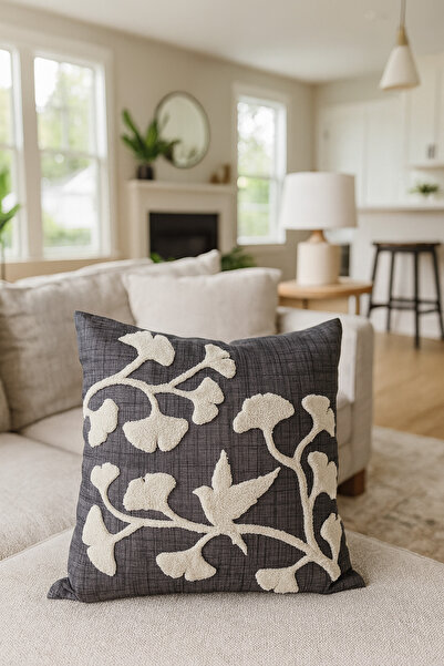 Pilloveland غطاء وسادة مطرز - 43*43 سم - جينكو سموكد - PNK001