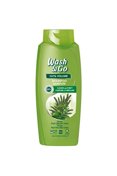 Wash and Go Set 2 x Shampoo Wash&Go with Herbal Extract, for Oily Hair, 675 ml