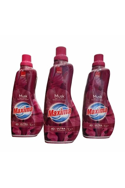 Sano Pack of 3 Ultra Concentrated Fabric Softeners Musk, 3 x 40 Washes, 1 L