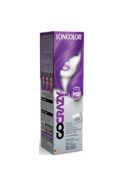 Loncolor Cremă de colorare a părului semipermanentă fără amoniac GoCrazy P22 ...