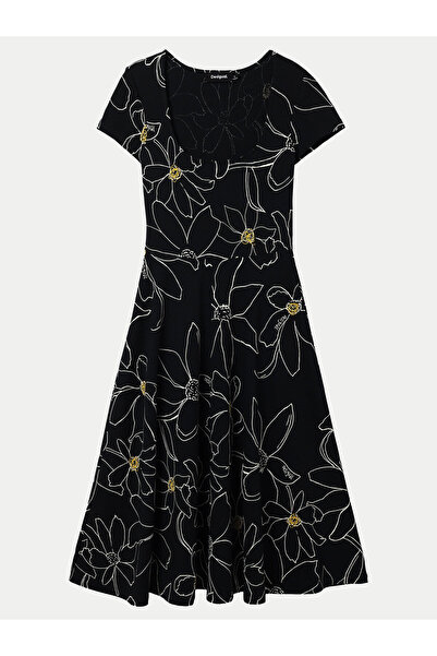 Desigual Γυναικείο Καλοκαιρινό Φόρεμα 24SWVK55 Μαύρο