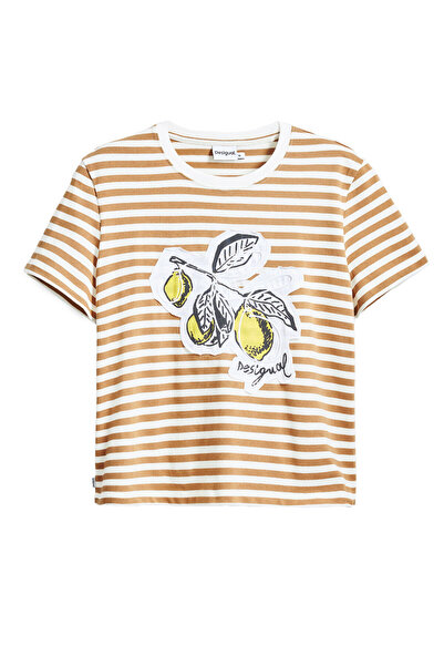 Desigual Γυναικείο T-Shirt 25SWTKAE Μπεζ