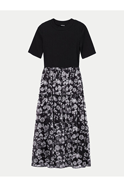 Desigual Γυναικείο Φόρεμα Casual 24WWVW54 Μαύρο