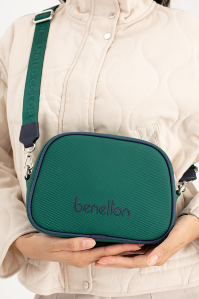 United Colors of Benetton Benetton Women's Crossbody Bag Emerald-Navy Bnt1648